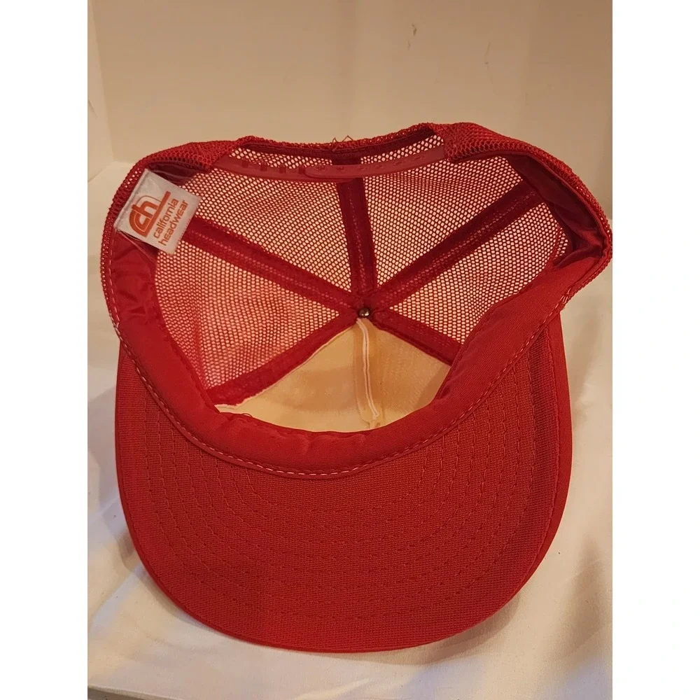 Vtg Honolulu Hawaii Fire‎ Department Snapback Trucker Hat Cap Red 90s